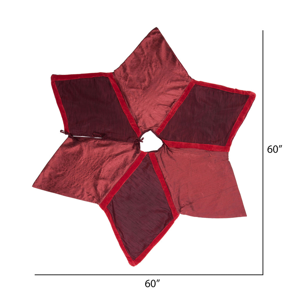 Vickerman Decorative 60" Burgundy Frost Christmas Tree Skirt