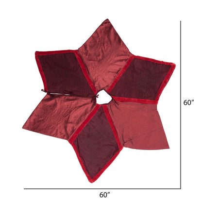 Vickerman Decorative 60" Burgundy Frost Christmas Tree Skirt