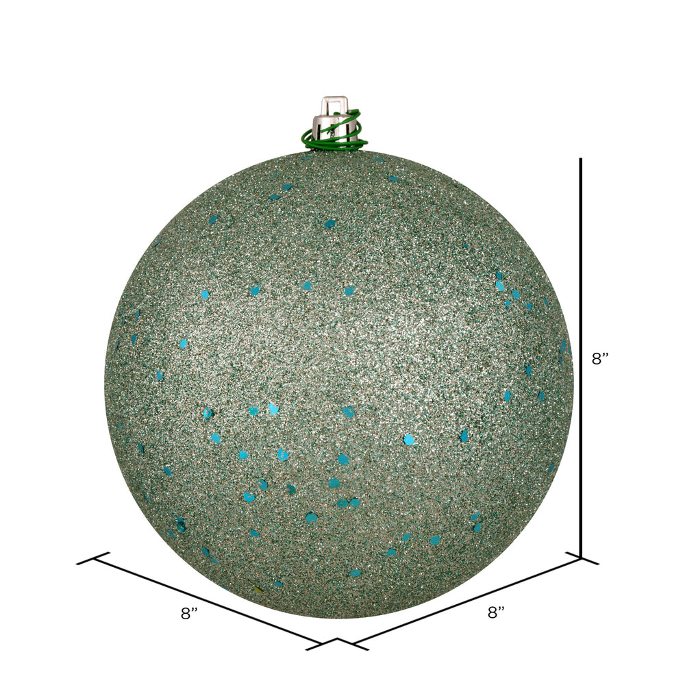 Vickerman 8" Frosty Mint Sequin Ball Ornament