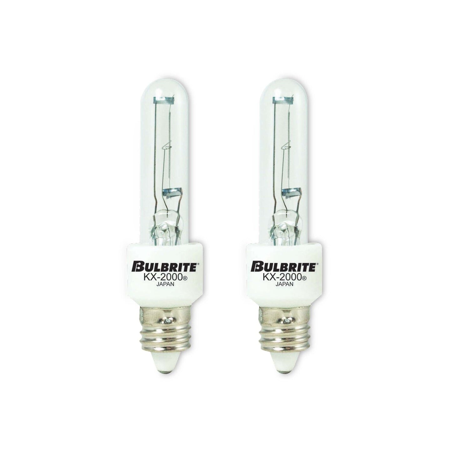BULBRITE KRYPTON/XENON T3 MINI-CANDELABRA SCREW (E11) 60W DIMMABLE LIGHT BULB 2700K/WARM WHITE 2PK (473160)