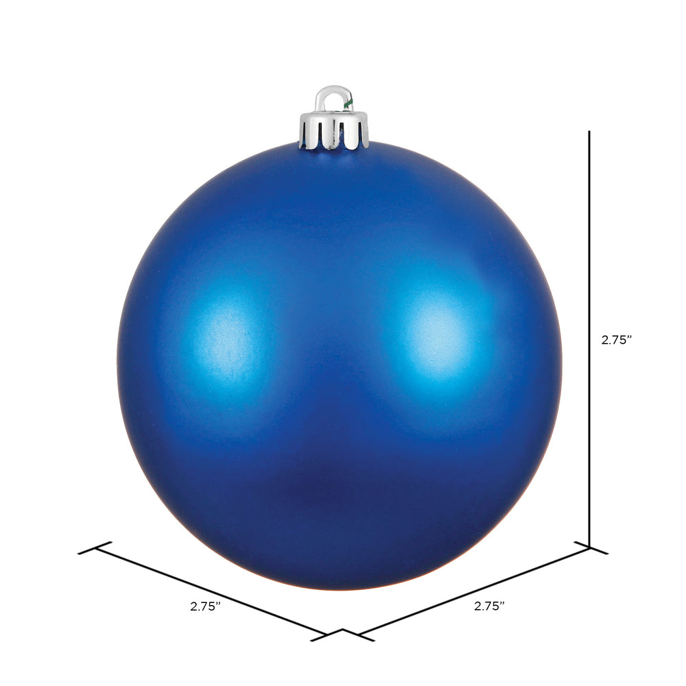 Vickerman 2.75" Blue Matte Ball Ornament 12 per Bag