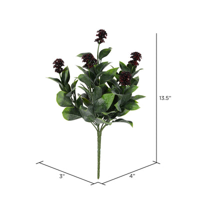 Vickerman 13.5" Artificial Ficus Stem with Berries UV Coated Set of 3