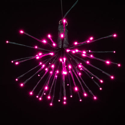 Vickerman 80Lt x 16" Green Starburst Pink 5mm LED Lights.
