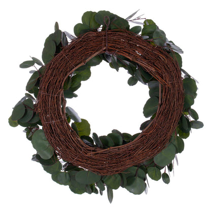 Vickerman 24" Artificial Green Silver Dollar Populus Eucalyptus Wreath