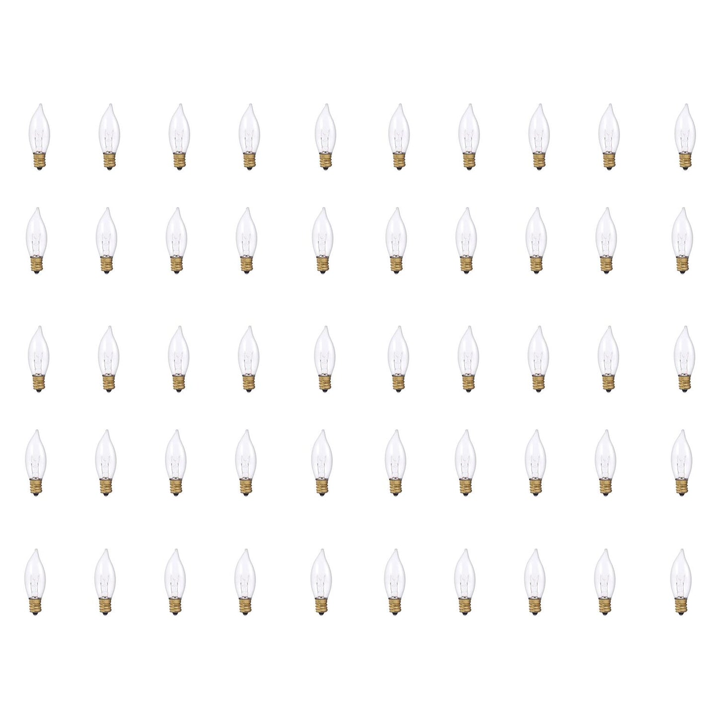 BULBRITE INCANDESCENT CA8 CANDELABRA SCREW (E12) 15W DIMMABLE LIGHT BULB 2700K/WARM WHITE 50PK (403115)