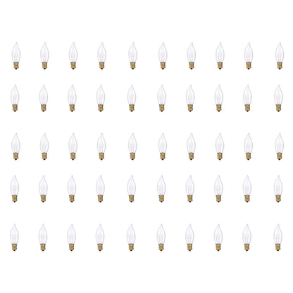 BULBRITE INCANDESCENT CA8 CANDELABRA SCREW (E12) 15W DIMMABLE LIGHT BULB 2700K/WARM WHITE 50PK (403115)