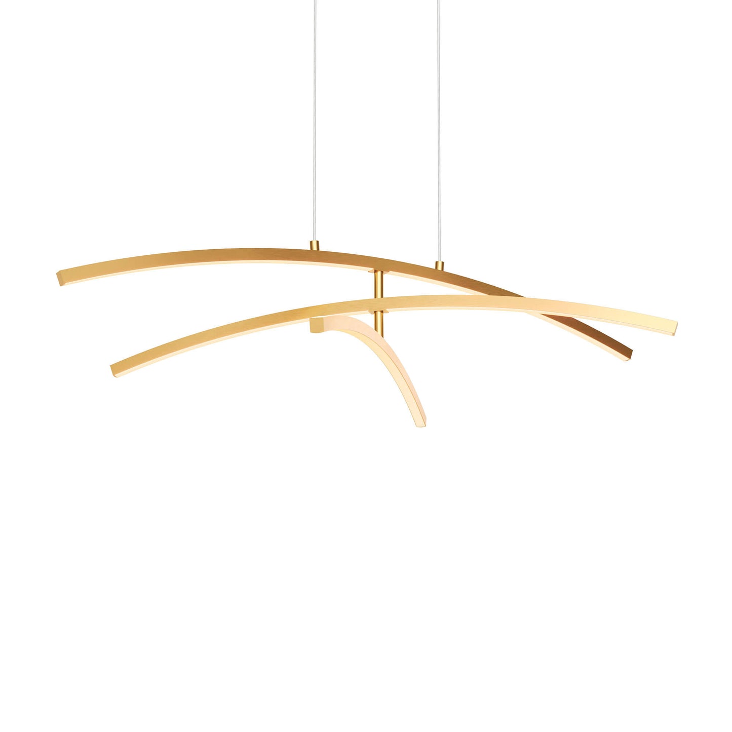 DALS Lighting Sway 36 and 48 Inch 5 CCT Curved LED Pendant