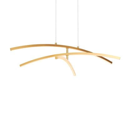 DALS Lighting Sway 36 and 48 Inch 5 CCT Curved LED Pendant