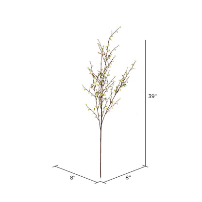 Vickerman 39" Artificial Green and Cream Mini Wild Flower Spray. Includes 4 sprays per pack.