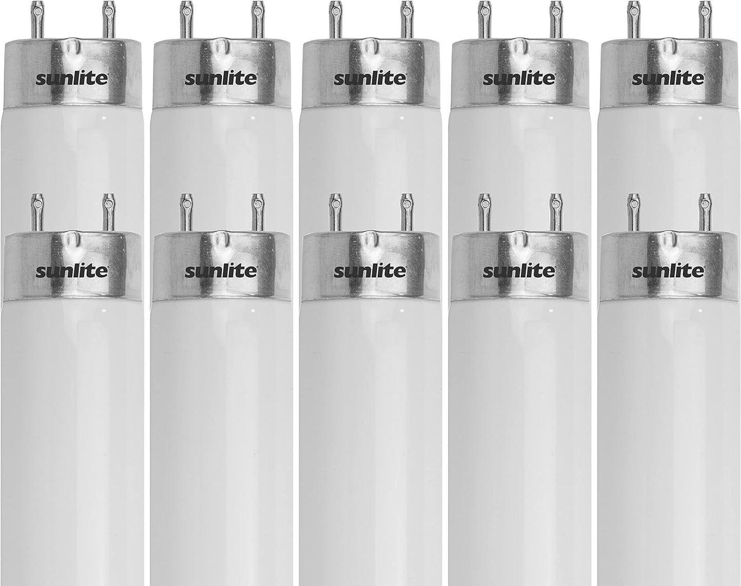 Sunlite 88457 LED T8 Plug & Play light Tube (Type A) 4 foot, 12W (32W EQ) 1700 Lm, Medium Bi-Pin G13 Base, Dual End Connection, Electronic Ballast Compatible DLC & UL Listed, 3000K Warm White, 10 Pack