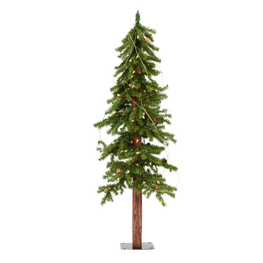 Vickerman 4' Alpine Artificial Christmas Tree Warm White Dura-lit LED Lights