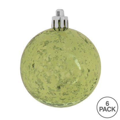 Vickerman 4" Celadon Shiny Mercury Ball Ornament 6 per Bag