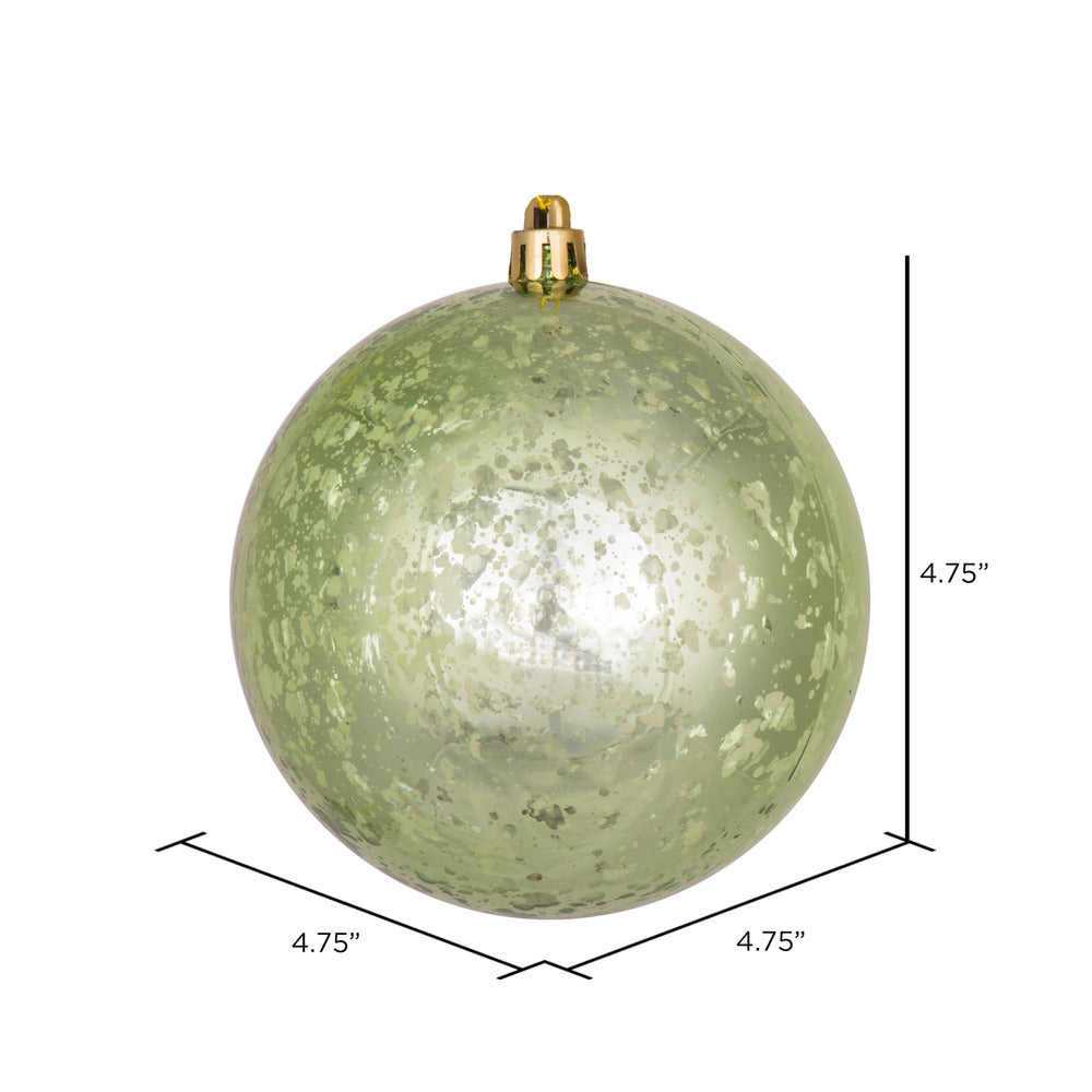 Vickerman 4.75" Celadon Shiny Mercury Ball Ornament 4 per bag.