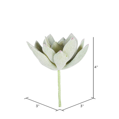 Vickerman 4" Artificial Frosted Echeveria Pick 6 per Bag