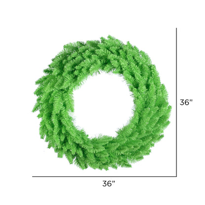Vickerman 36" Lime Fir Artificial Christmas Wreath Lime Dura-Lit LED lights.