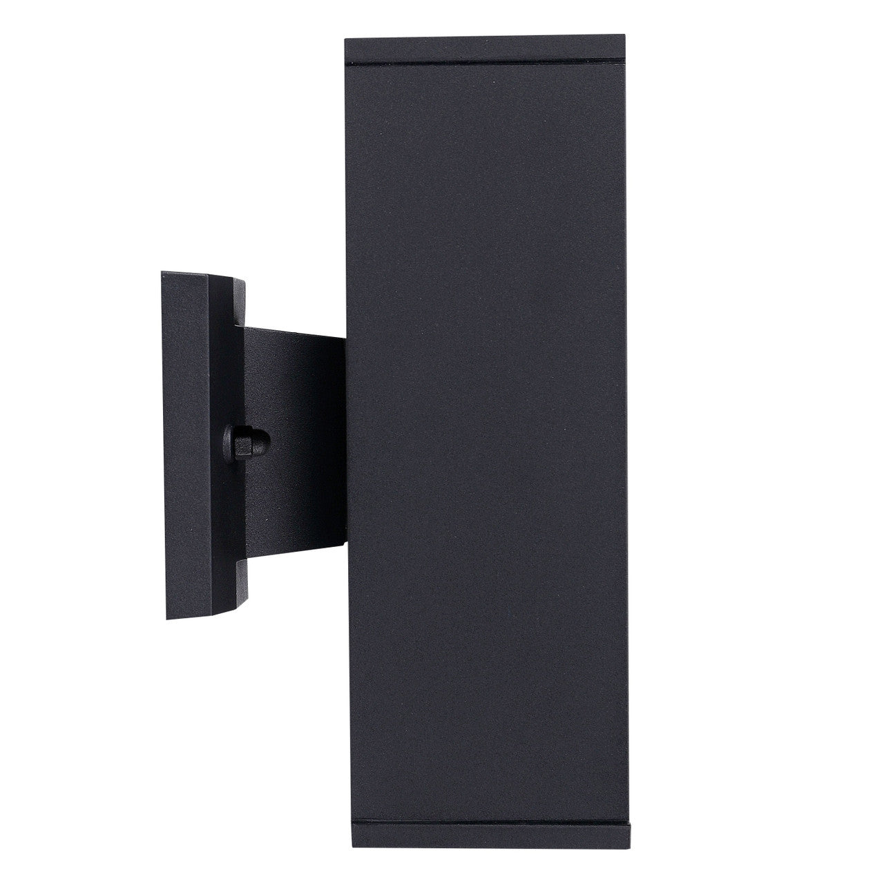 ASD Lighting BULB Square Outdoor Wall Cylinder, Up and Downlight Fixture, 120V, 60W Max, 11.81", 50°, Black Finish