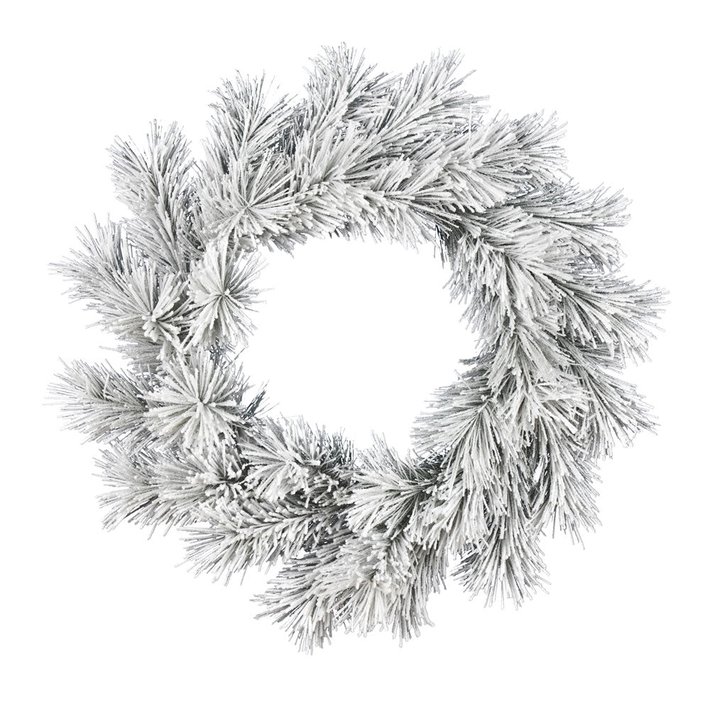 Vickerman 30" Frosted Beckett Pine Artificial Christmas Wreath Unlit