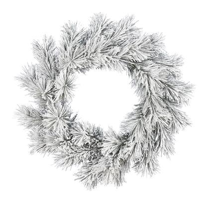 Vickerman 30" Frosted Beckett Pine Artificial Christmas Wreath Unlit