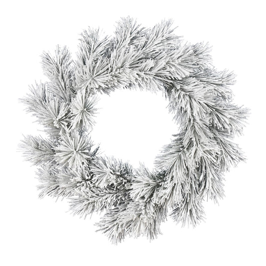 Vickerman 30" Frosted Beckett Pine Artificial Christmas Wreath Unlit