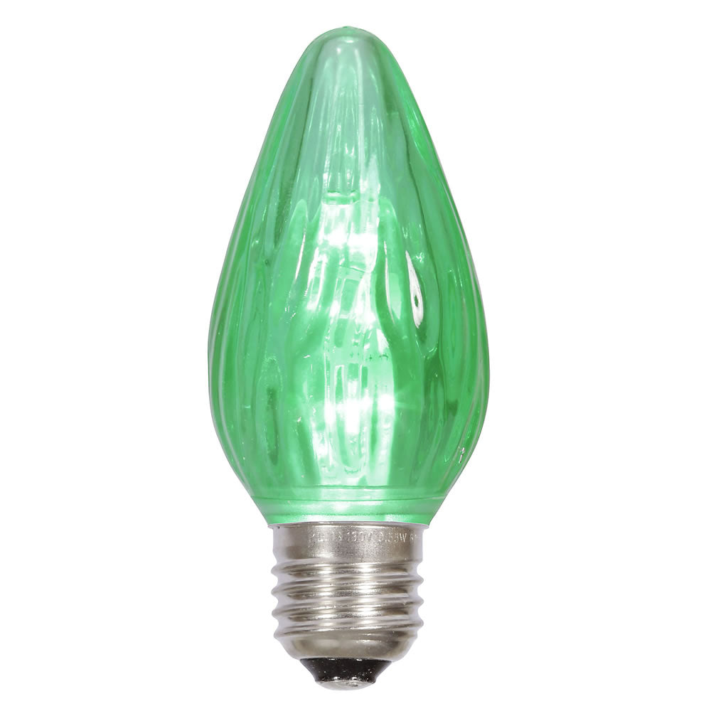 Vickerman F15 Green Plastic LED Flame Replacement Bulb package of 25