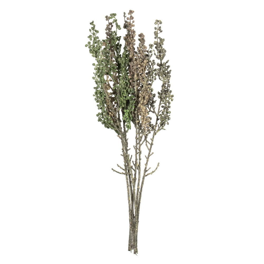 Vickerman 22" Artificial Rust Green Senecio Spray. Includes 6 sprays per pack.