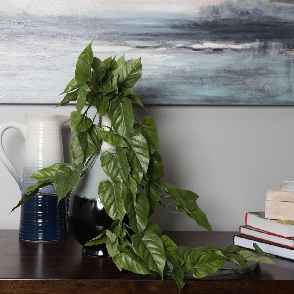 Vickerman 36" Artificial Green Anthura Hanging Bush.