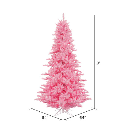 Vickerman 9' Pink Fir Artificial Christmas Tree Pink  Dura-lit LED Lights