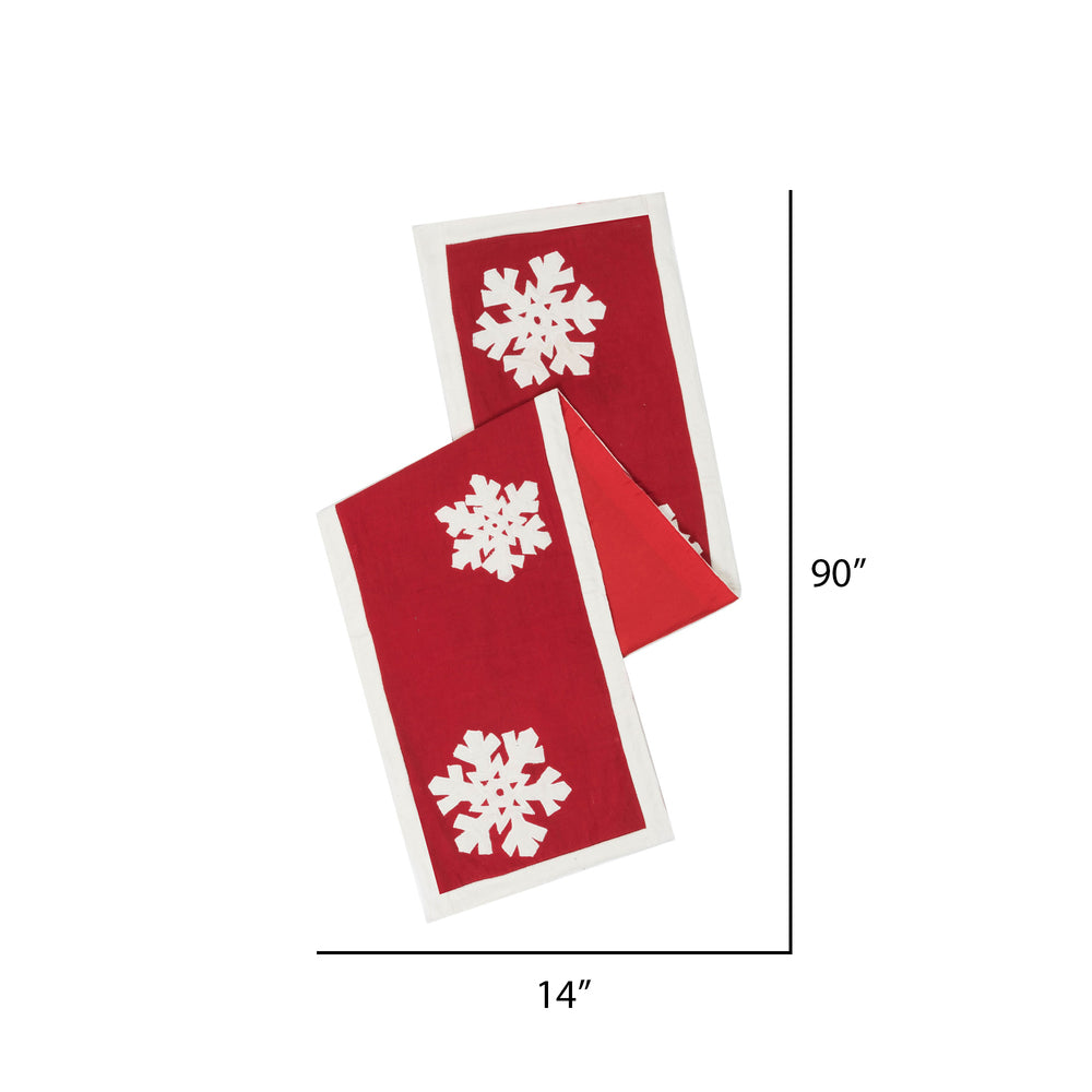 Vickerman Decorative 14" x 90" Felt Flakes Table Runner