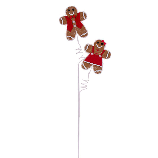 Vickerman 27" Mr and Mrs Gingerbread Spray 6 per bag.