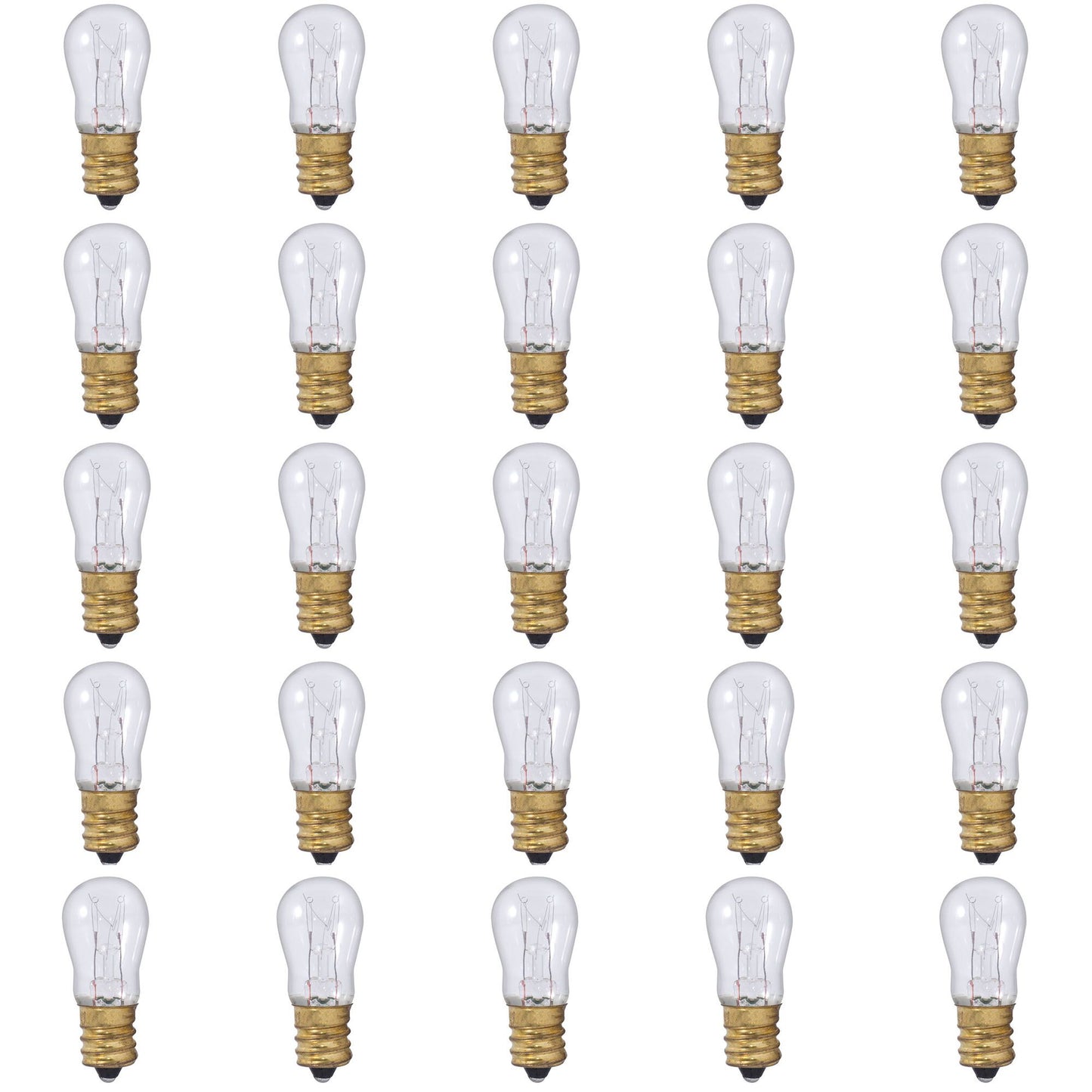 BULBRITE INCANDESCENT S6 CANDELABRA SCREW (E12) 6W DIMMABLE LIGHT BULB 2700K/WARM WHITE 25PK (703006)