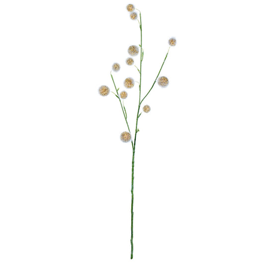 Vickerman 31" Artificial Yellow Pom Pom Spray. Includes 3 sprays per pack.