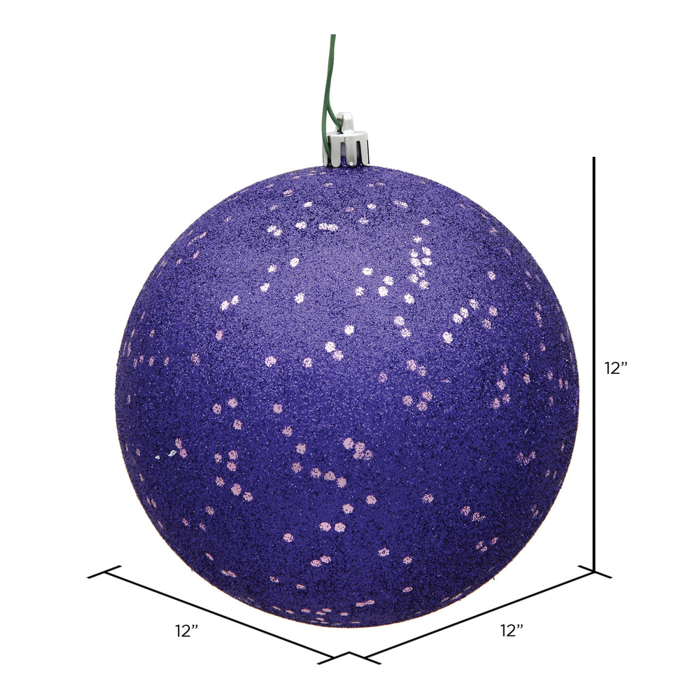 Vickerman 12" Purple Sequin Ball Ornament