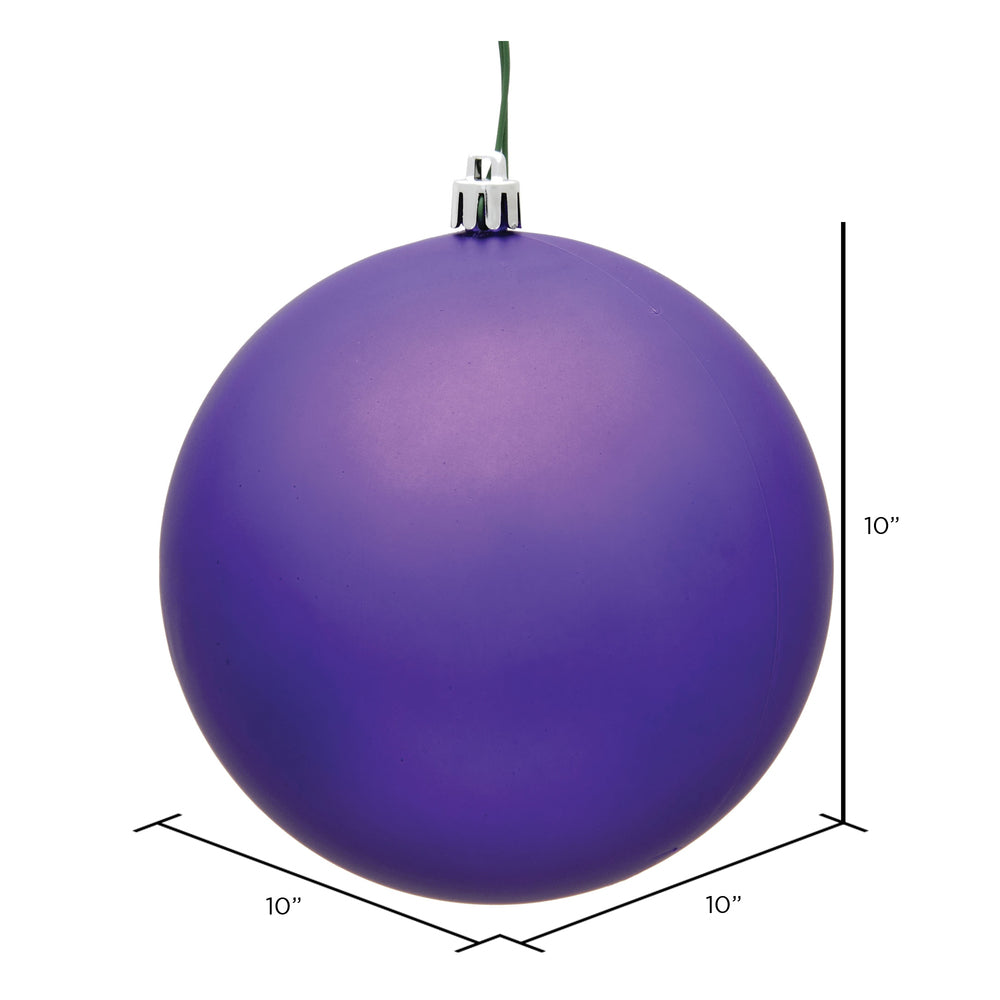 Vickerman 10" Purple Matte Ball Ornament