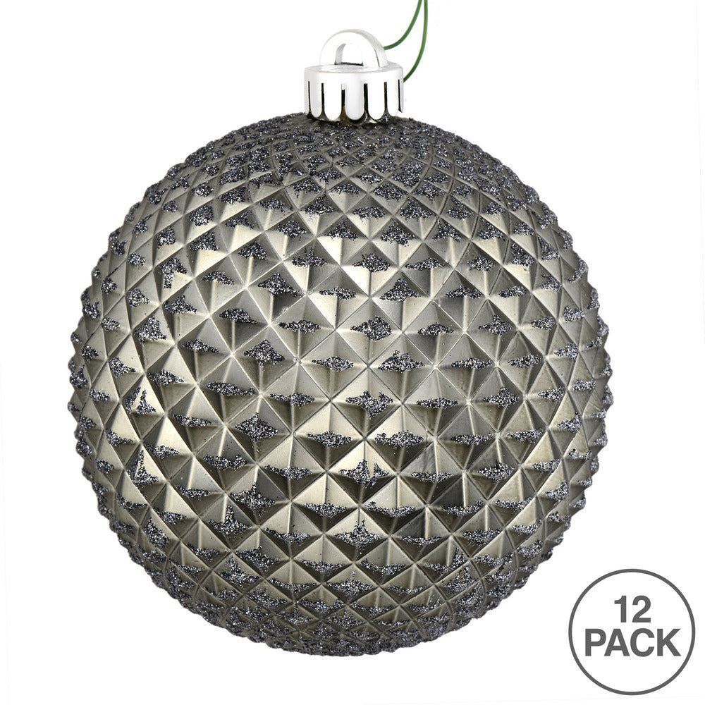 Vickerman 2.75" Limestone Durian Glitter Ball Ornament 12 per Bag