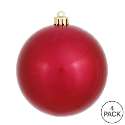 Vickerman 6" Wine Candy Ball Ornament 4 per Bag
