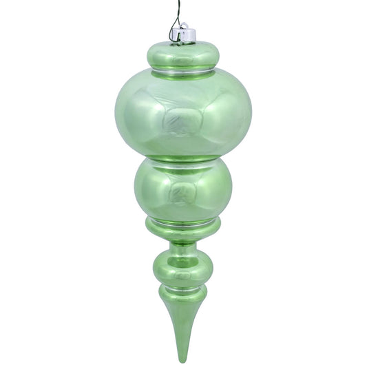 Vickerman 14" Celadon Shiny Finial Ornament