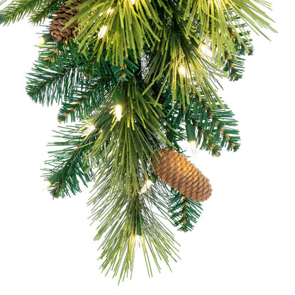 Vickerman 36" Emerald Mixed Fir Artificial Christmas Teardrop Dura-Lit® Clear Mini Lights