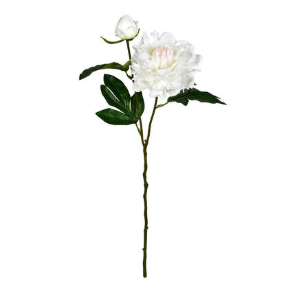 Vickerman 16" Artificial Pink and Cream Peony Spray. Includes 6 sprays per pack.