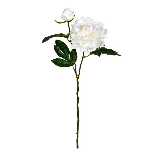 Vickerman 16" Artificial Pink and Cream Peony Spray. Includes 6 sprays per pack.