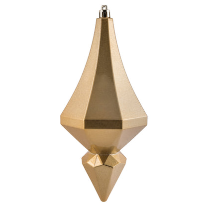 Vickerman 8" Gold Candy Finish Diamond Finial Ornament Pack of 2