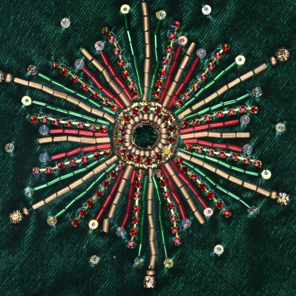 Vickerman 52" Emerald Starburst Christmas Tree Skirt
