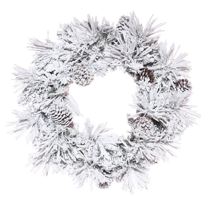 Vickerman 48" Flocked Atka Artificial Christmas Wreath Unlit