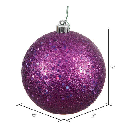 Vickerman 12" Plum Sequin Ball Ornament