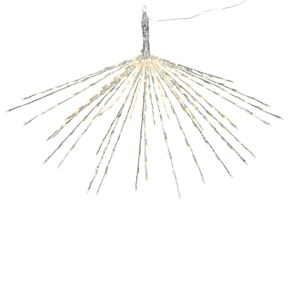 Vickerman 240Lt Warm White 36" Silver Twinkle Starburst Twinkle Bulbs.
