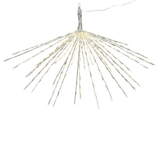 Vickerman 240Lt Warm White 36" Silver Twinkle Starburst Twinkle Bulbs.