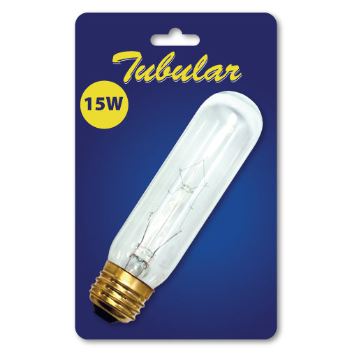 Bulbrite 784115 15W T10 TUBULAR CLEAR E26 120V 1PK BLISTER