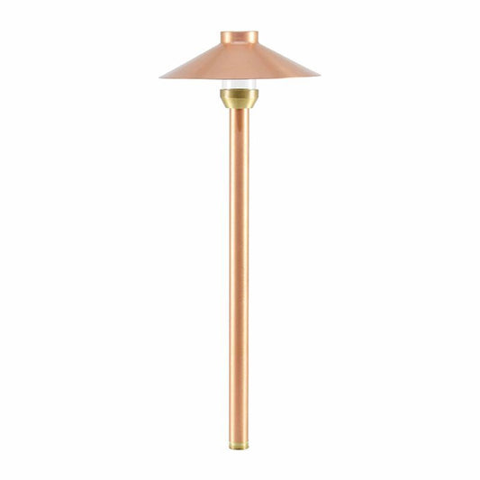 Westgate Area Light, Copper, Bi Pin 12V/20W Nc, Copper Shade 19' Height, Landscape Lighting , 3W, 200 Lumens, 3000K, Copper Finish