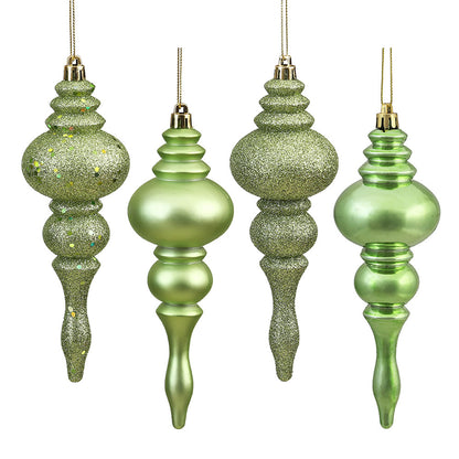 Vickerman 7" Celadon 4-Finish Finial Ornament 8 per Box