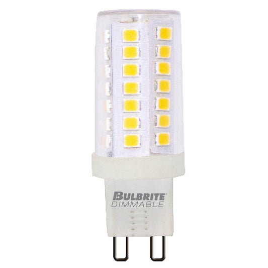 BULBRITE LED T6 BI-PIN (G9) 5W DIMMABLE CLEAR LIGHT BULB 2700K/WARM WHITE LIGHT 60W EQUIVALENT