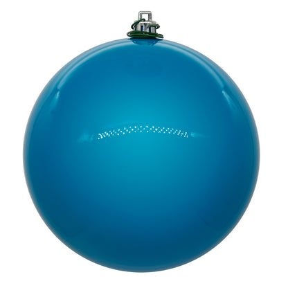 Vickerman 8" Turquoise Pearl UV Drilled Ball Ornament 1 per bag.